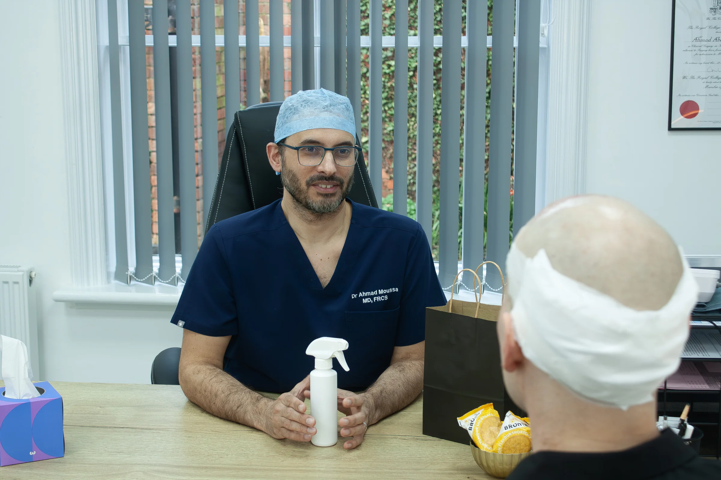 Hair transplant patient photo